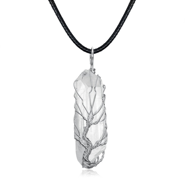 [LIMITED EDITION] Natural Crystal Tree of Life Necklace