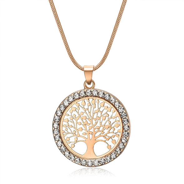 Tree of Life / Yggdrasil Ladies Pendant With Cubic Zirconia