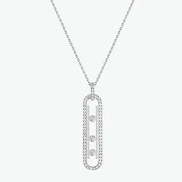 Fashion Summer Ladies 925 Sterling Silver Luxury Chain Necklace