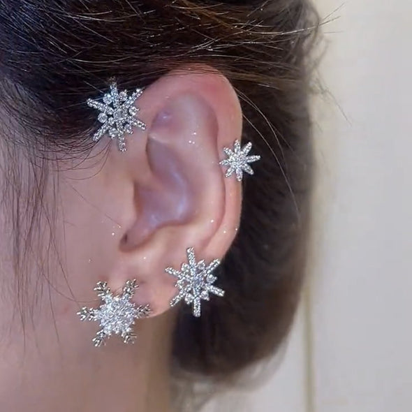 Zirconia Snowflake Earrings