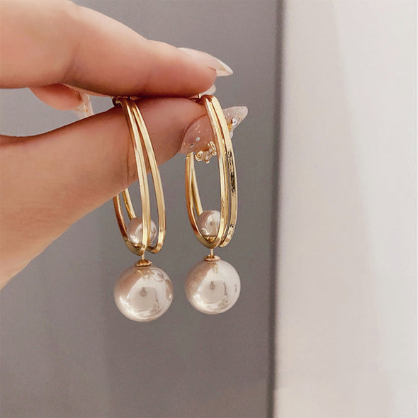 Pearl Loop Earrings