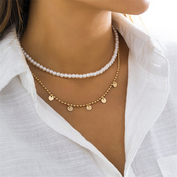 Multilayer Pearl Necklace