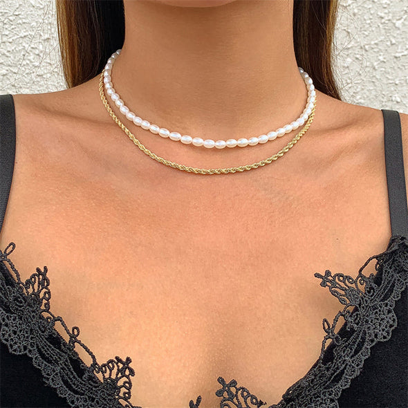 Multilayer Pearl Necklace