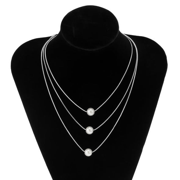 Triple Pearl Necklace